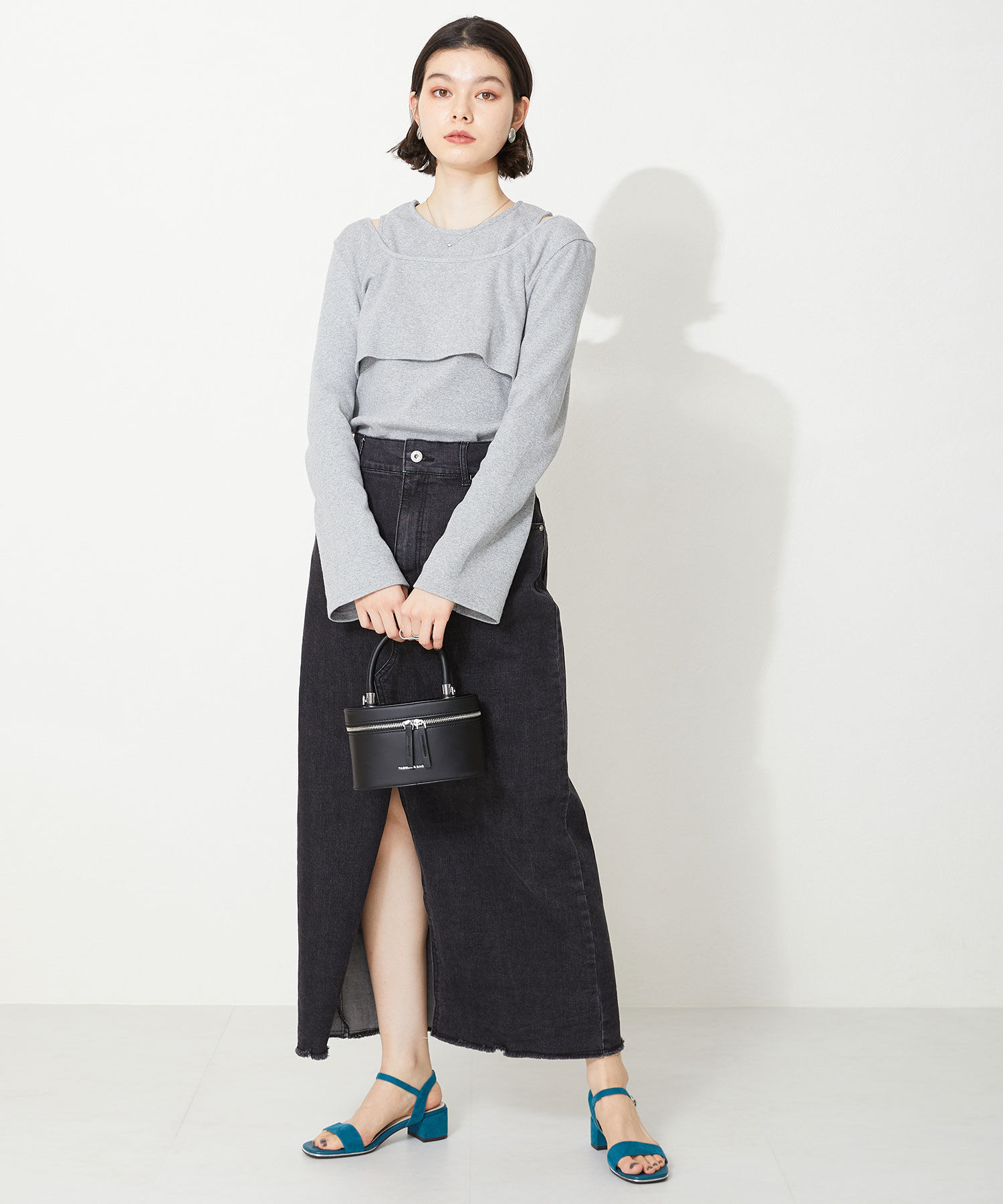 ORiental TRaffic「【アウトレット価格】メタリックライン ミドルヒール サンダル /31209 シンプル 」|サンダル|