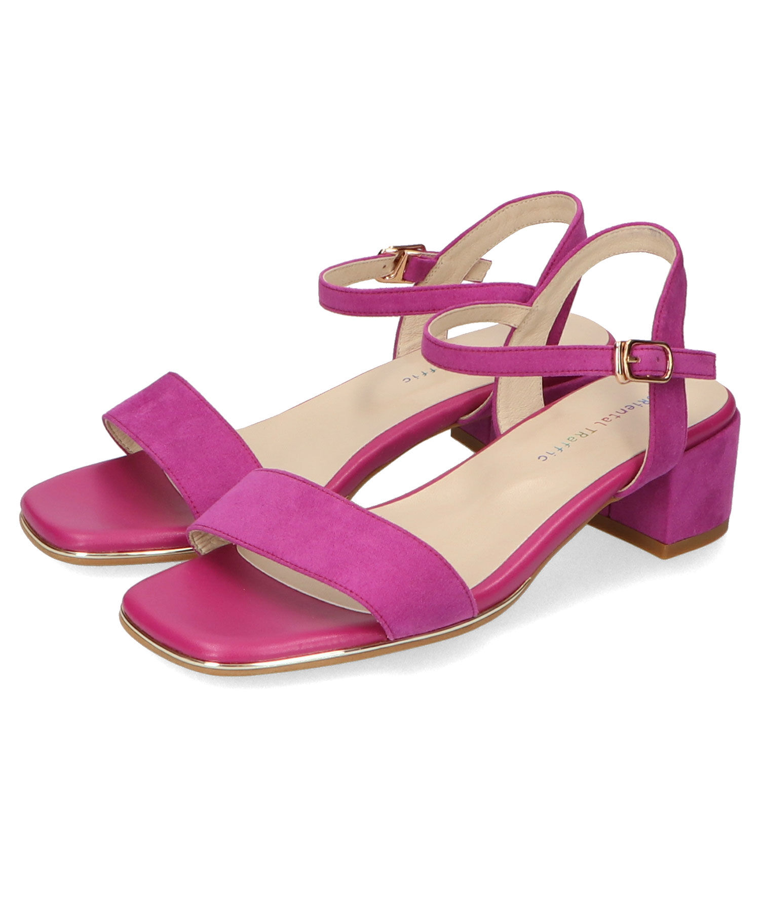 ORiental TRaffic「【アウトレット価格】メタリックライン ミドルヒール サンダル /31209 シンプル 」|サンダル|