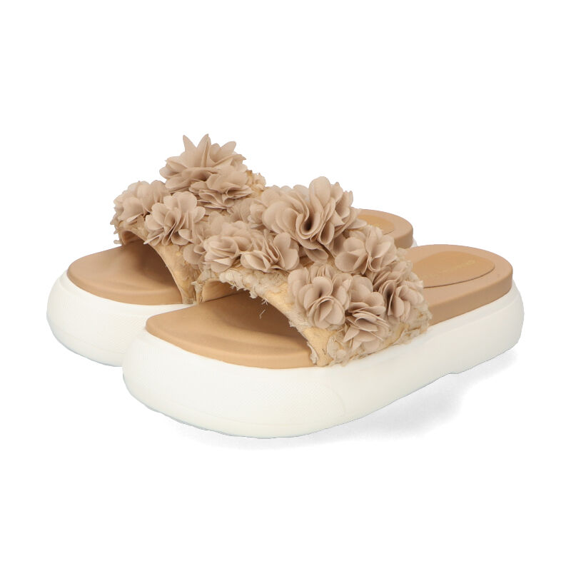 ORiental TRaffic「【アウトレット価格】厚底ホワイトソールフラワーサンダル/31258」|サンダル|