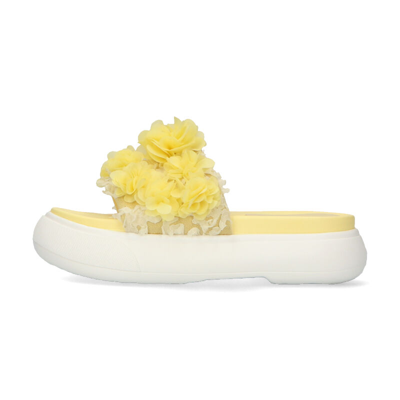 ORiental TRaffic「【アウトレット価格】厚底ホワイトソールフラワーサンダル/31258」|サンダル|