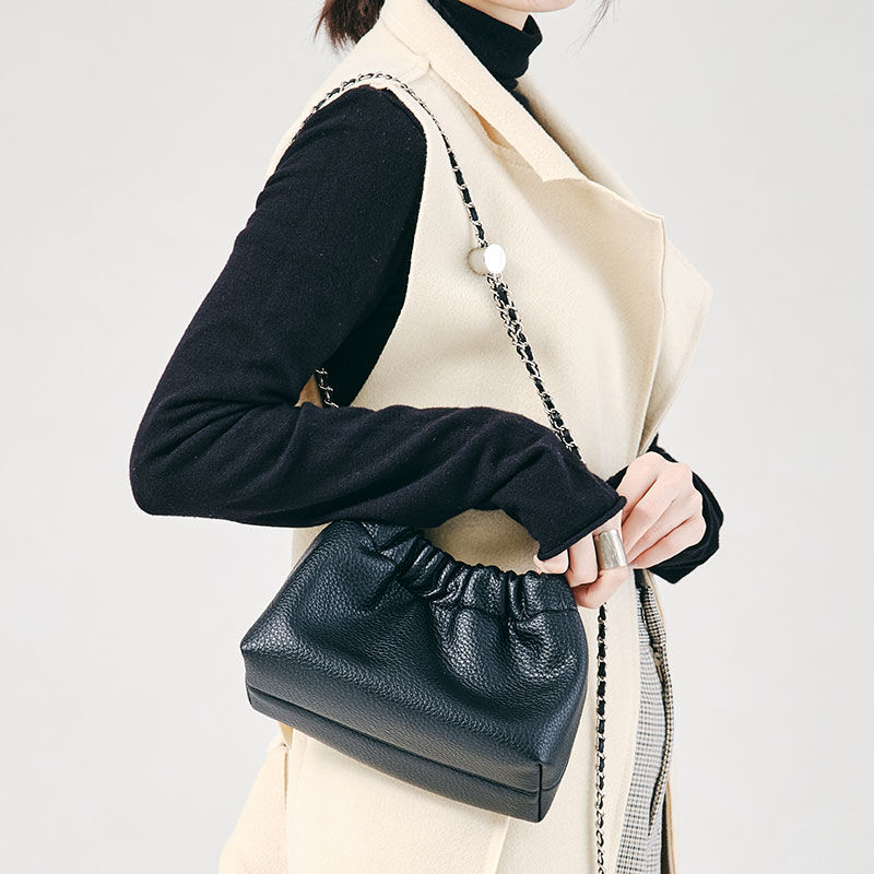 ORiental TRaffic「ギャザーチェーンバッグ/BA-211」|ショルダー・メッセンジャー|BLACK