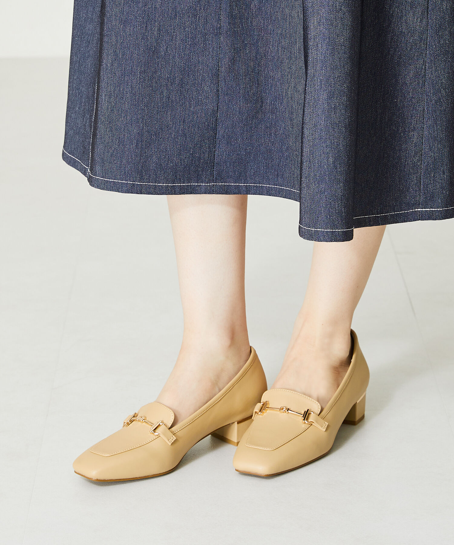 WA Oriental TRaffic「【定番】メタリックラインビットヒールローファー/42101」|ローファー|