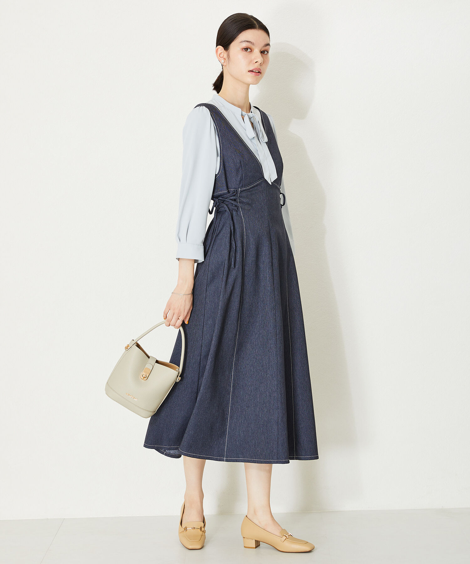 WA Oriental TRaffic「【定番】メタリックラインビットヒールローファー/42101」|ローファー|