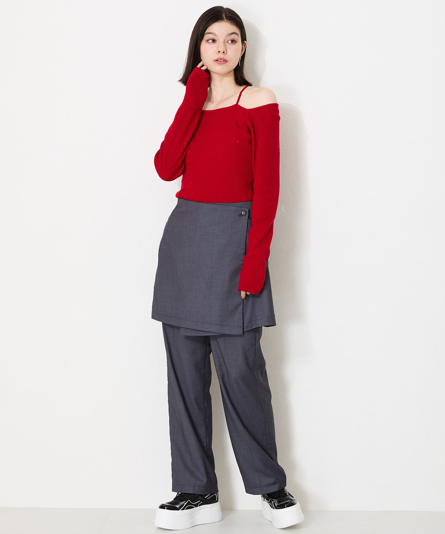 ORiental TRaffic「【トレンド】メタリックラインボリュームソールスニーカー/OT3740 厚底 スニーカー」|スニーカー|