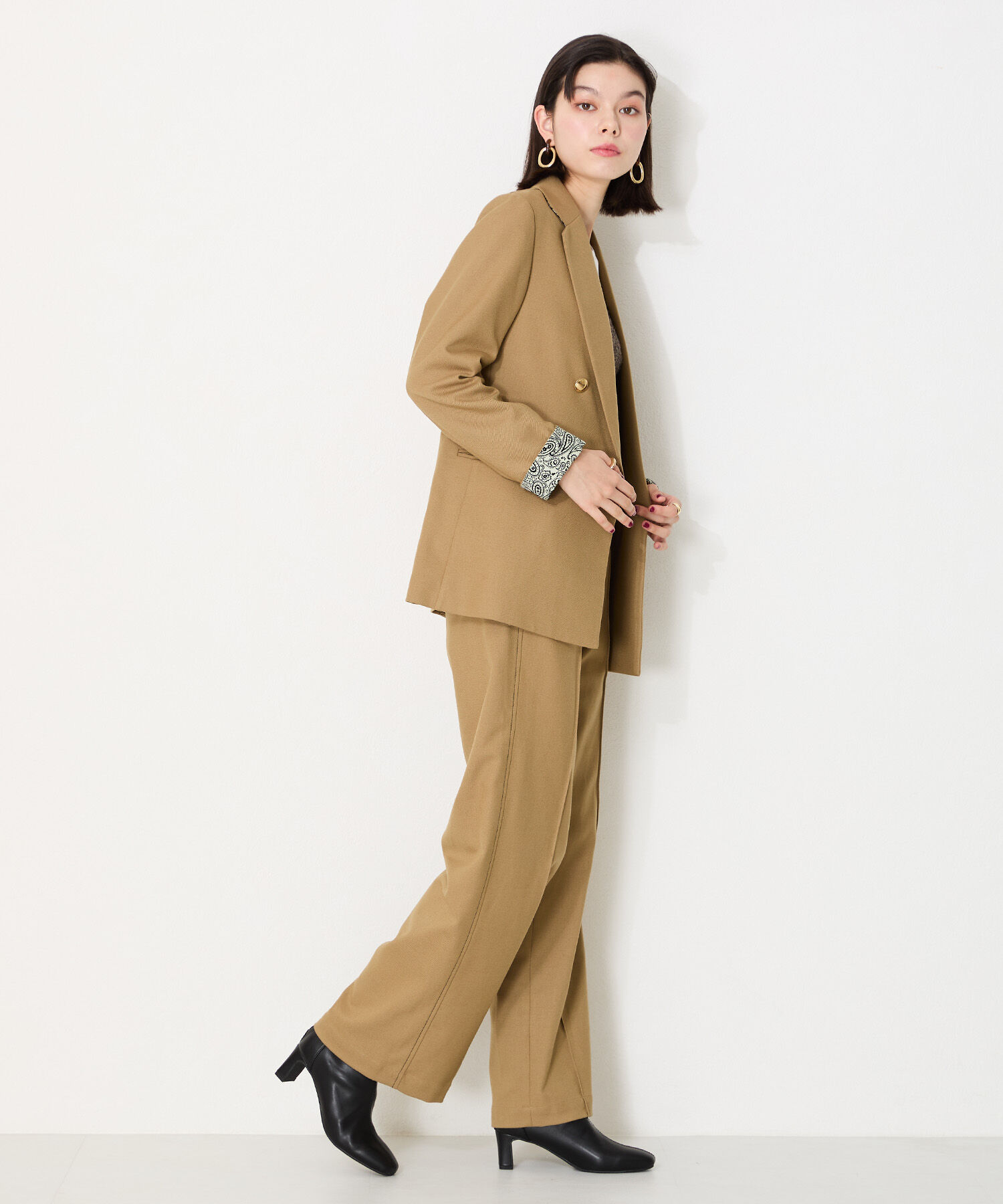 ORiental TRaffic「●2024秋冬新作●ストレッチヒールバックジップブーツ/41406」|ショートブーツ|