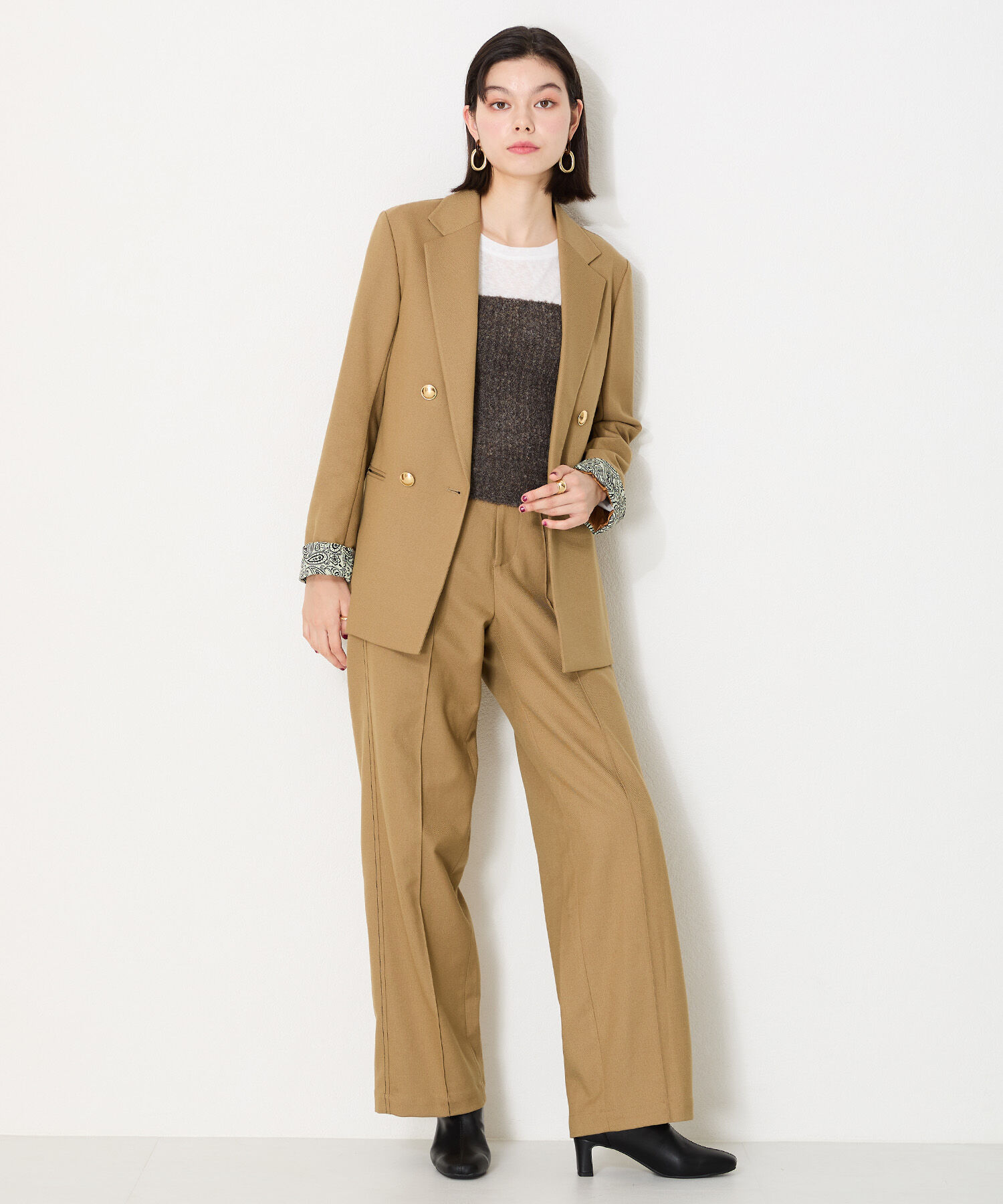 ORiental TRaffic「●2024秋冬新作●ストレッチヒールバックジップブーツ/41406」|ショートブーツ|