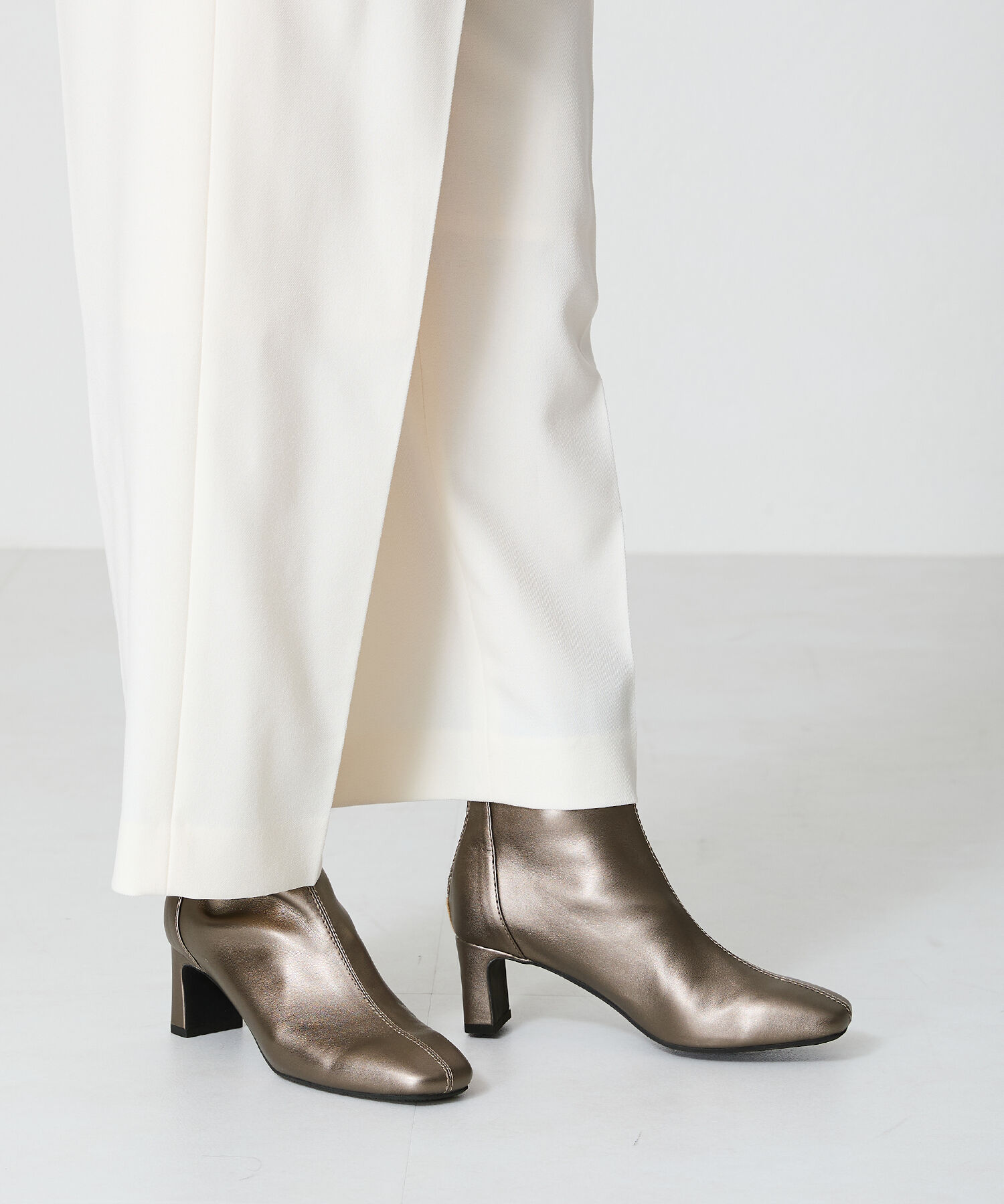 ORiental TRaffic「●2024秋冬新作●ストレッチヒールバックジップブーツ/41406」|ショートブーツ|