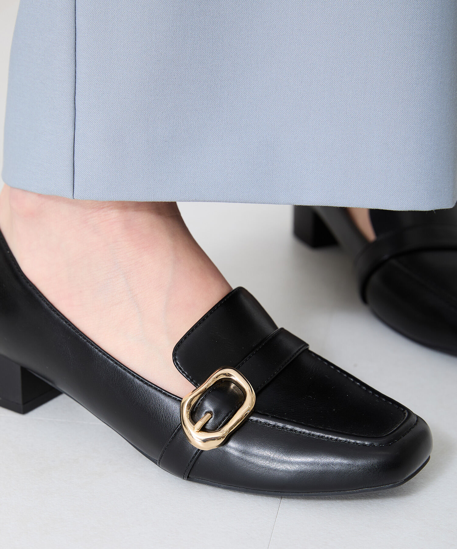 WA Oriental TRaffic「バックルベルト ヒールローファー /52113 ヒール3.5ｃｍ 丸みシルエット」|パンプス|