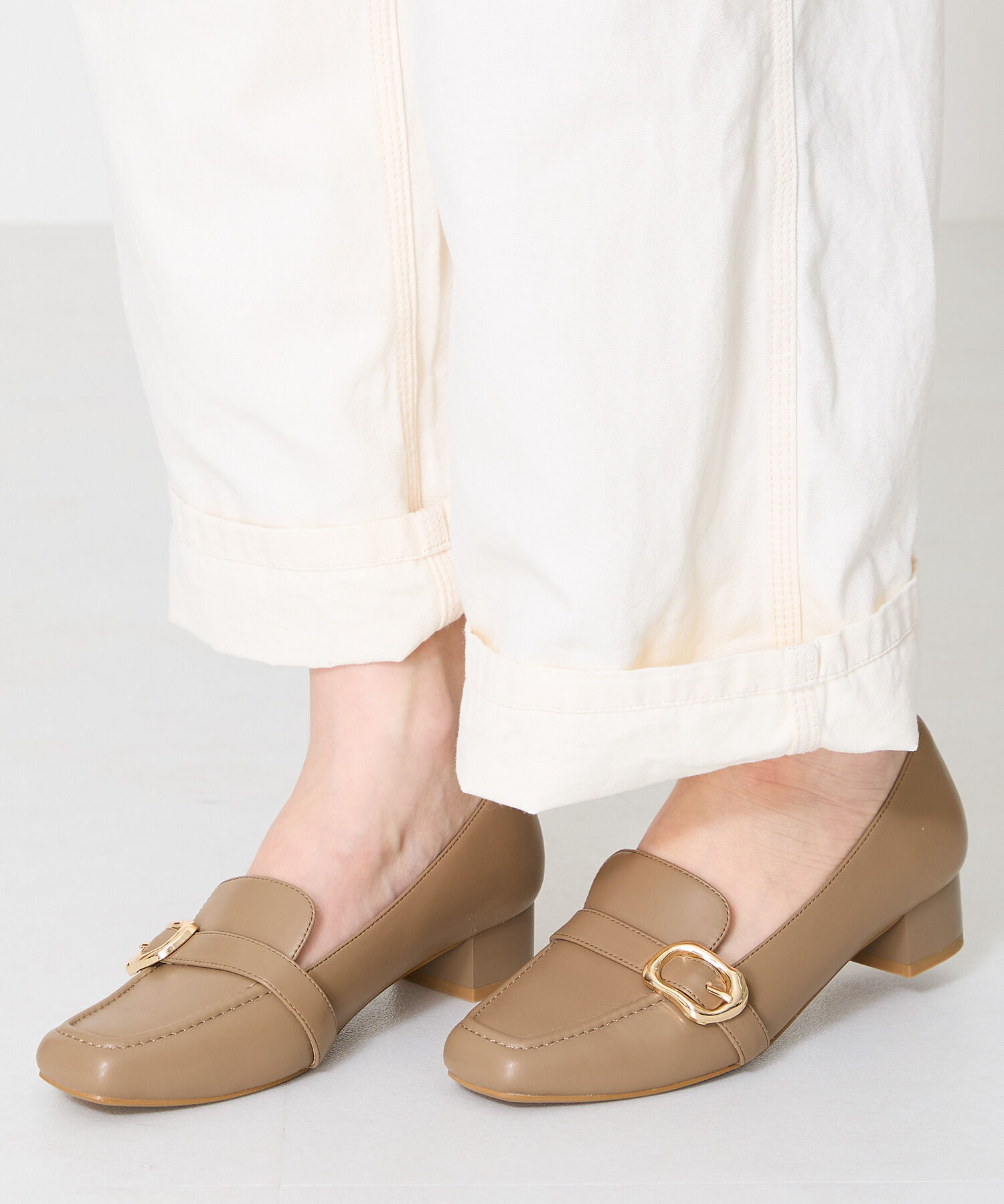 WA Oriental TRaffic「バックルベルト ヒールローファー /52113 ヒール3.5ｃｍ 丸みシルエット」|パンプス|