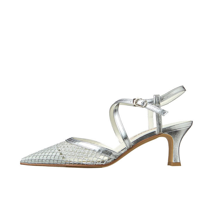 ダイアナ「オープンパンプス　U35259」|パンプス|シルバー