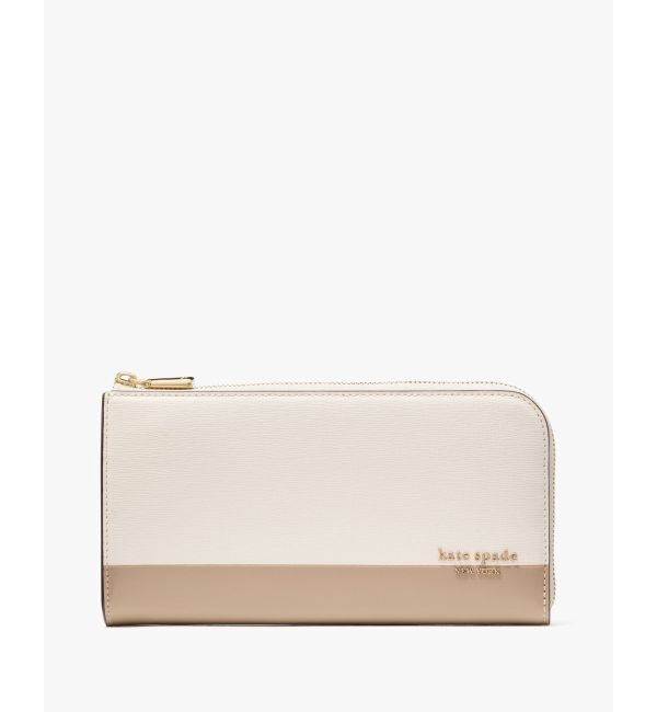 kate spade new york「デヴィン カラーブロック ジップ アラウンド コンチネンタル ウォレット」|財布|GREY MULTI