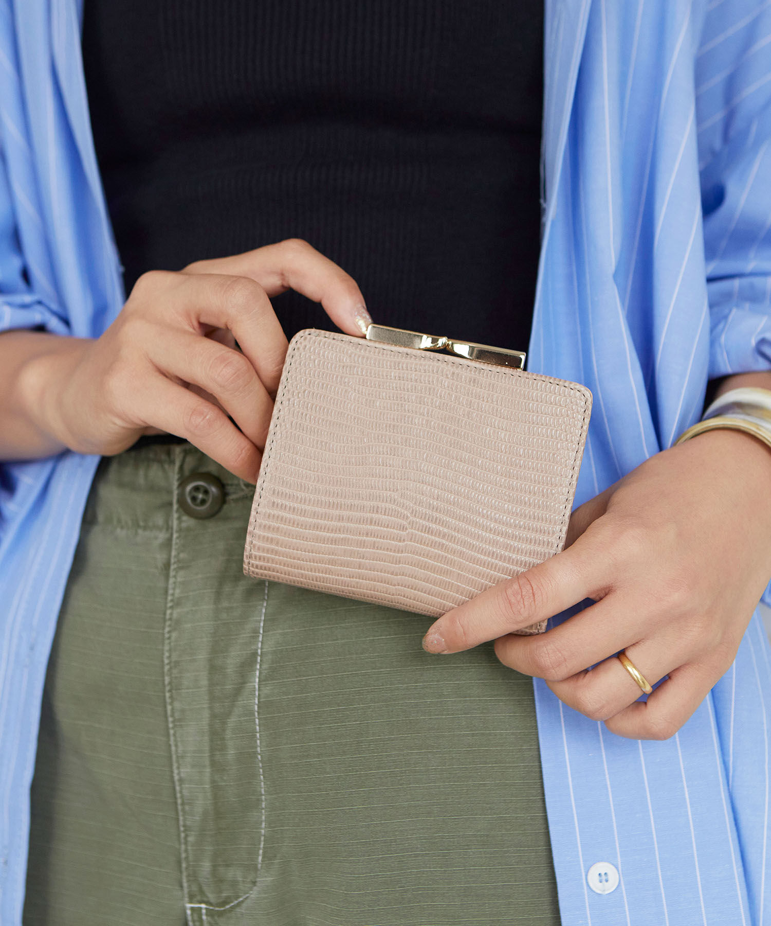 TOPKAPI 「イタリアンレザー・リザード型押し・がま口２つ折り財布 LUCIA[ルチア]」|財布|