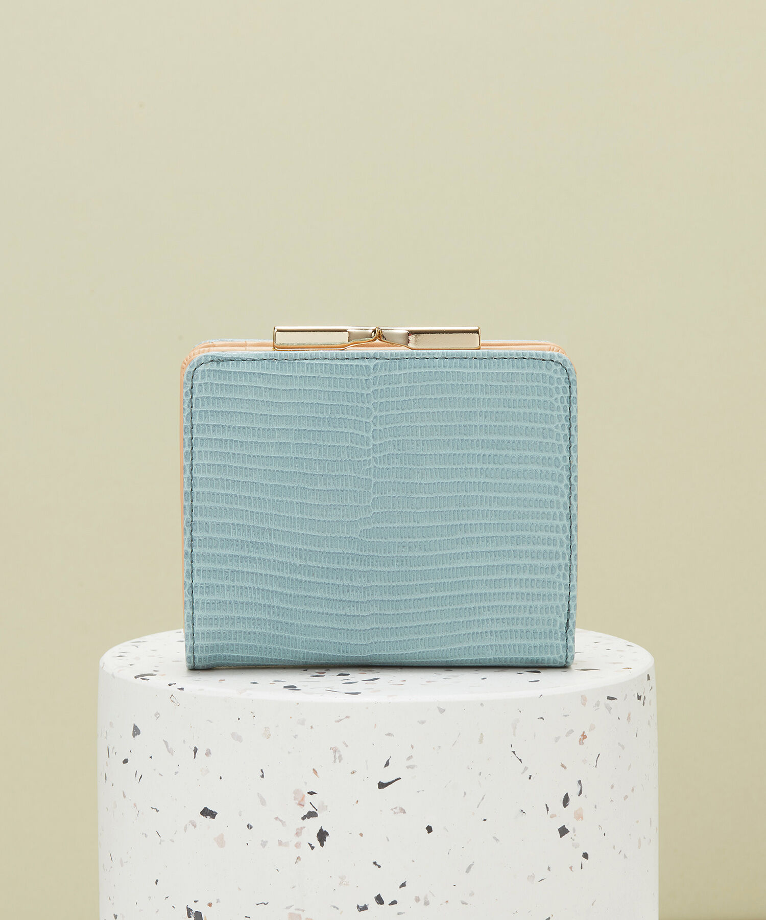 TOPKAPI 「イタリアンレザー・リザード型押し・がま口２つ折り財布 LUCIA[ルチア]」|財布|ミントグリーン