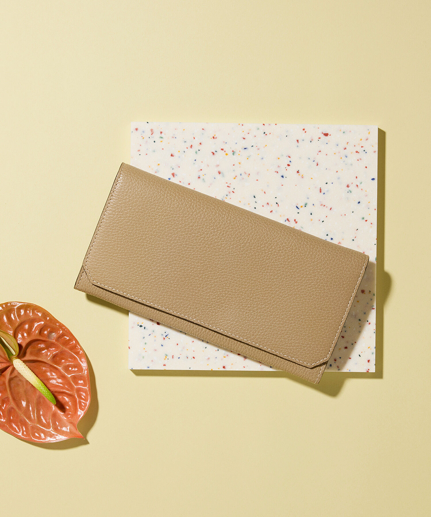 TOPKAPI 「【TOPKAPI】 バイカラー レザー 長財布 LEAN リーン」|財布|グレージュ