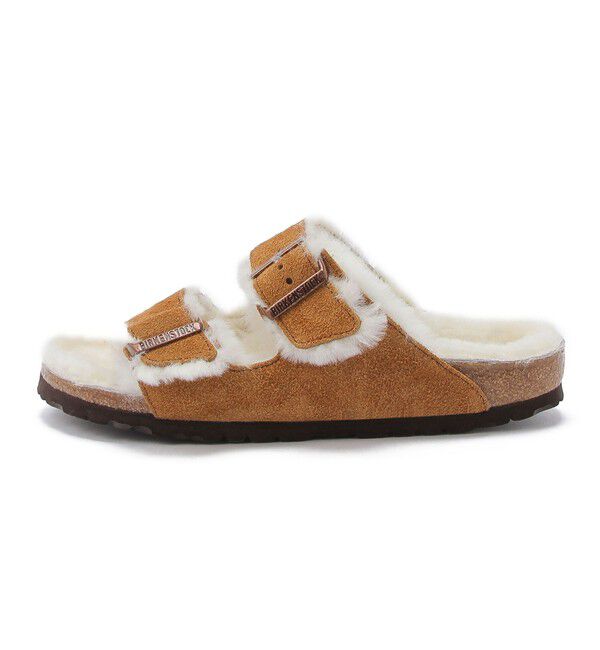 BIRKENSTOCK「【ビルケンシュトック】アリゾナ/ミンク スエードレザー シープスキン/サンダル レディース」|サンダル|