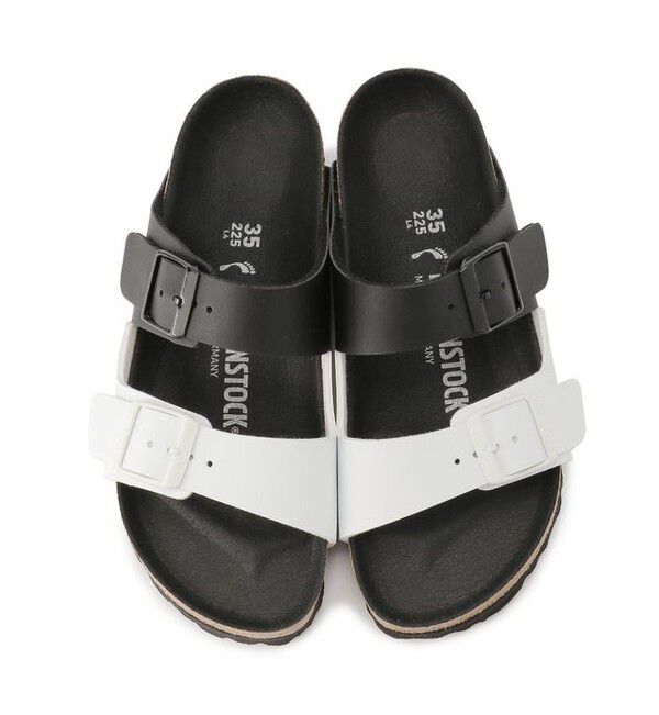 BIRKENSTOCK「【ビルケンシュトック】アリゾナ/ブラック ホワイト ビルコフロー/サンダル レディース」|サンダル|