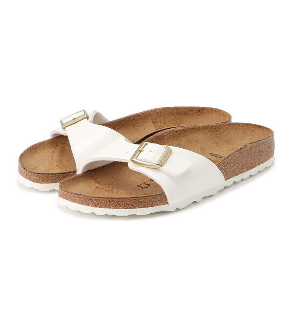 BIRKENSTOCK「【ビルケンシュトック】マドリッド/パテントホワイト ビルコフロー/サンダル レディース」|サンダル|パテントホワイト
