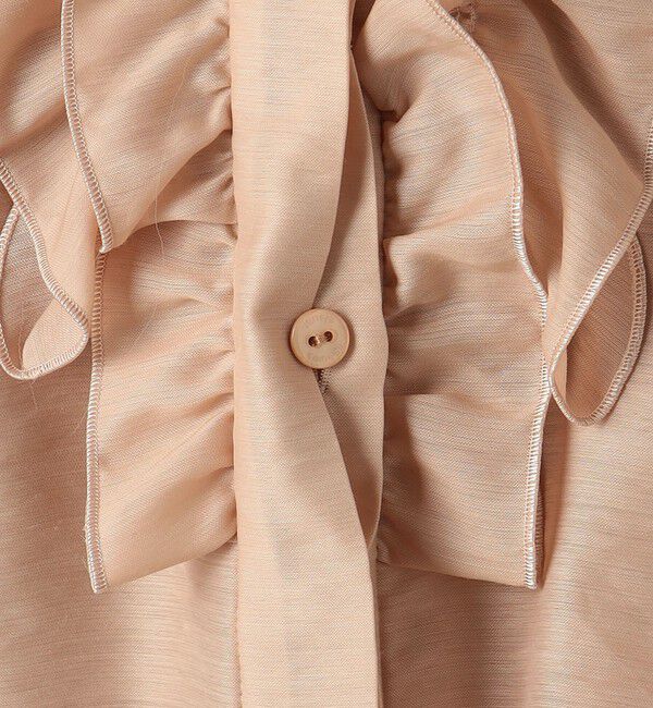 UNITED ARROWS「オーガンジー フリル＆ボウタイ ブラウス」|シャツ・ブラウス|