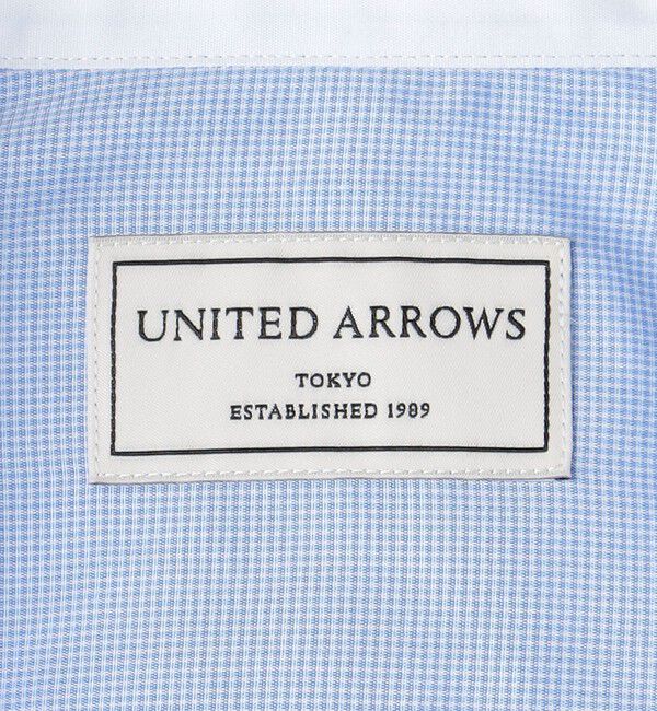 UNITED ARROWS「イージーケア AG マイクロチェック セミワイド クレリックカラーシャツ -抗菌防臭-」|シャツ・ブラウス|