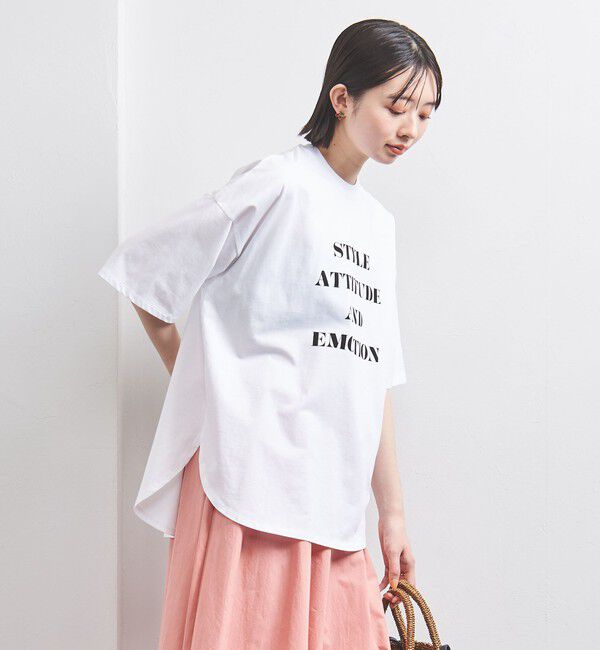 UNITED ARROWS「＜SACRA＞メッセージプリント Tシャツ」|Tシャツ・カットソー|WHITE