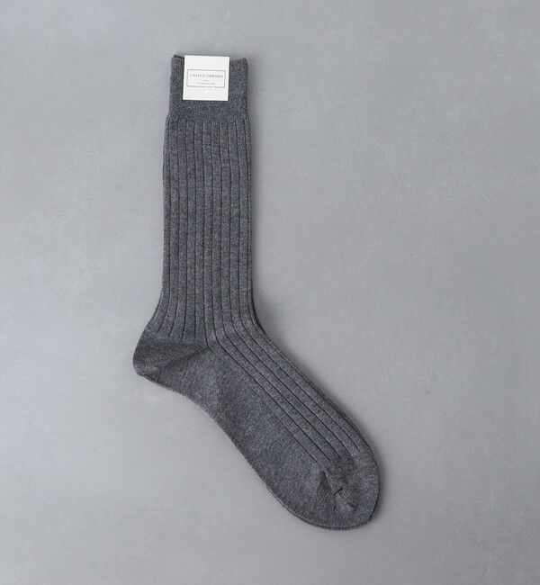 UNITED ARROWS「2トーン リブソックス」|ソックス|MD.GRAY