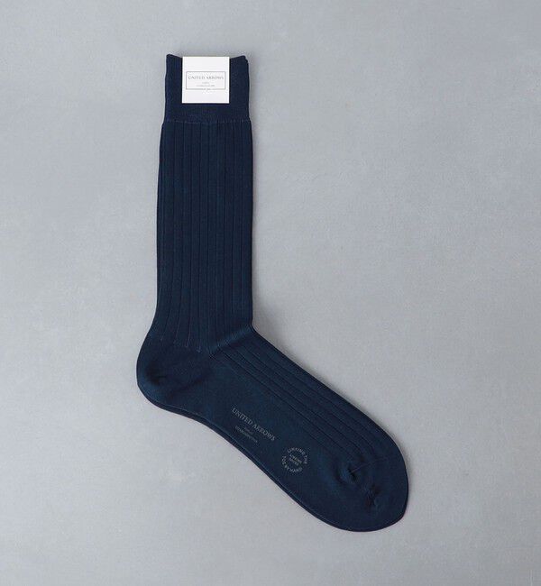 UNITED ARROWS「2トーン リブソックス」|ソックス|NAVY