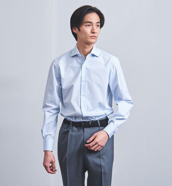 UNITED ARROWS「ALUMO/チェック ワイドカラー シャツ」|シャツ・ブラウス|