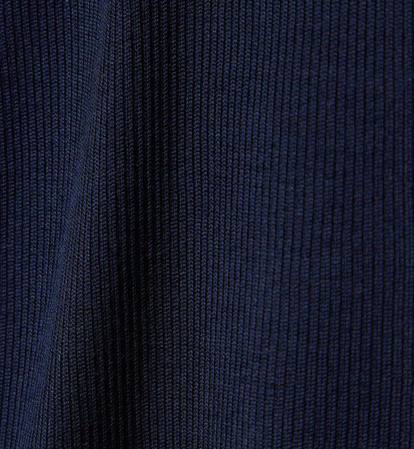 UNITED ARROWS「シルク リブ クルーネック ニット」|ニット・セーター|