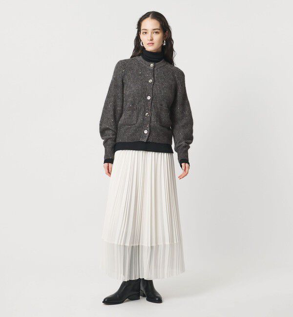 UNITED ARROWS「フラワー スパンコール カーディガン」|カーディガン|