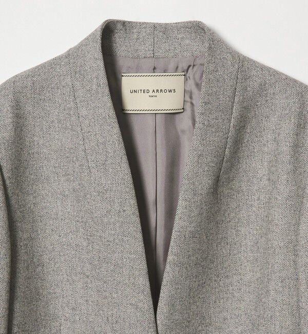 UNITED ARROWS「ツイードライク ノーカラージャケット」|ノーカラージャケット|