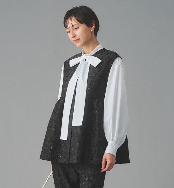 UNITED ARROWS「GISHA 2トーン ジャガード ベスト」|ベスト・ジレ|