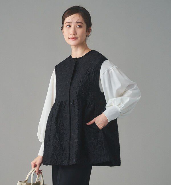 UNITED ARROWS「GISHA 2トーン ジャガード ベスト」|ベスト・ジレ|