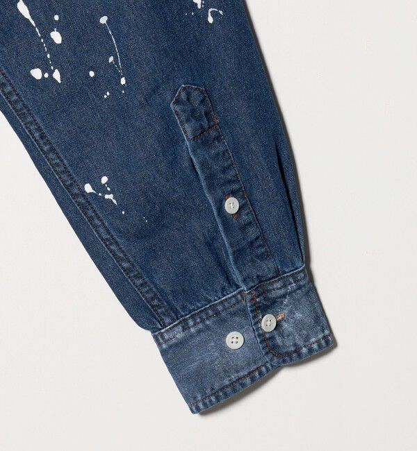 UNITED ARROWS「【別注】＜WESCOT＞スプラッシュ ペイント デニム シャツ」|シャツ・ブラウス|