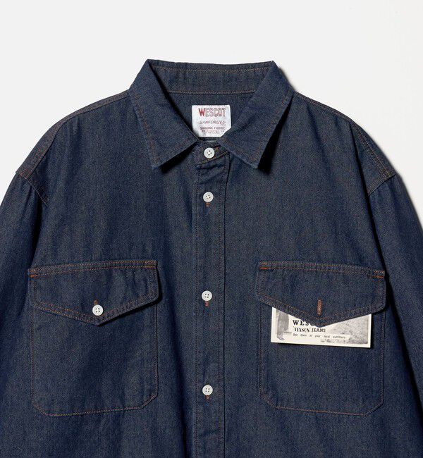 UNITED ARROWS「【別注】＜WESCOT＞ ワンウォッシュ デニム シャツ」|シャツ・ブラウス|