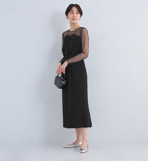 UNITED ARROWS green label relaxing「ドットチュール ビスチェ ワンピース 2」|ワンピース|