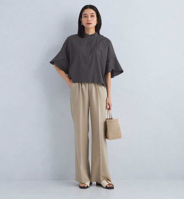 UNITED ARROWS green label relaxing「フレアスリーブ クロップド シャツ -マシンウォッシャブル・UVカット-」|シャツ・ブラウス|