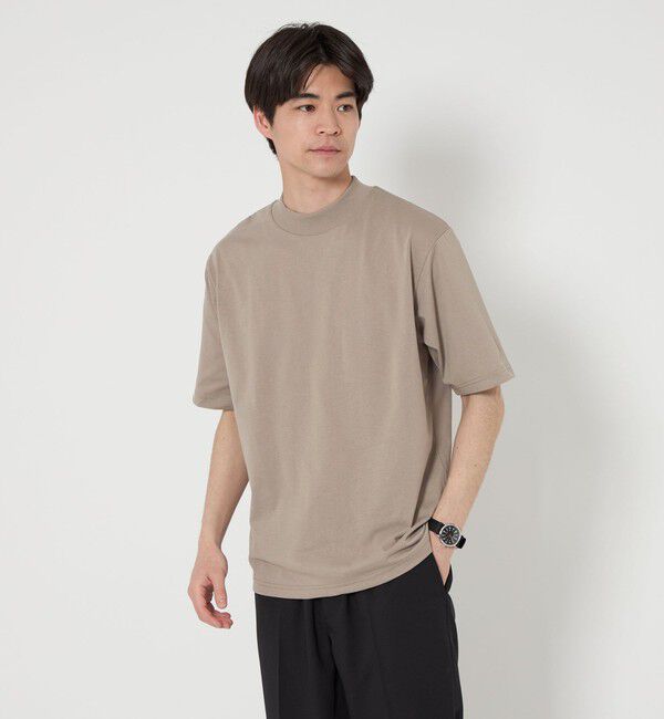 UNITED ARROWS green label relaxing「【WEB限定】JUST fit デイリー モック 半袖 Ｔシャツ カットソー -吸水速乾・抗菌-」|Tシャツ・カットソー|