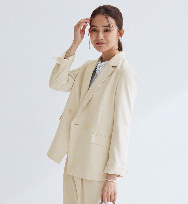 UNITED ARROWS green label relaxing「［size SHORTあり］パウドレ ダブル ジャケット ウォッシャブル ストレッチ」|テーラードジャケット|