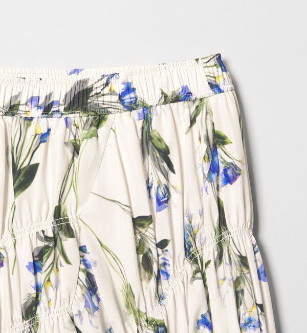 EMMEL REFINES「＜EMMEL REFINES＞EM フラワープリント シャーリング スカート」|スカート|