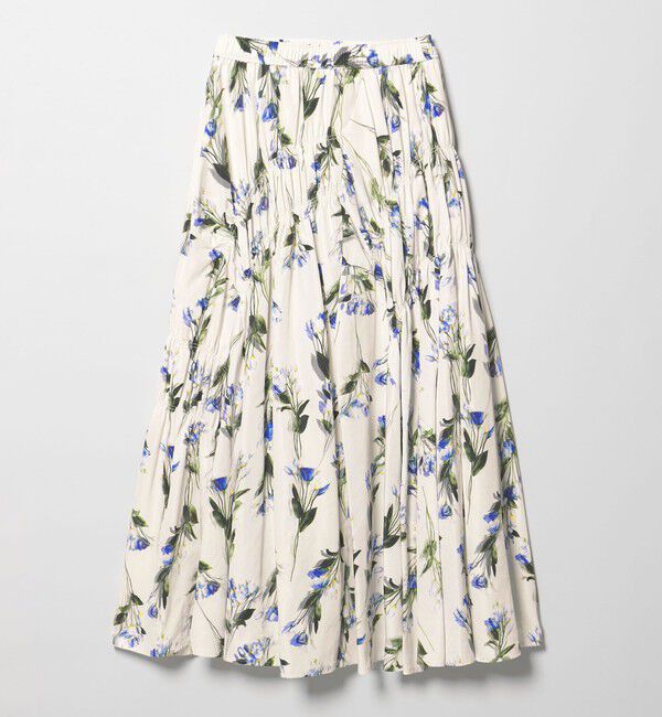 EMMEL REFINES「＜EMMEL REFINES＞EM フラワープリント シャーリング スカート」|スカート|