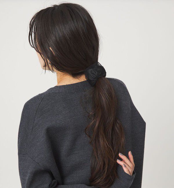 UNITED ARROWS green label relaxing「【WEB限定】チュール ヘアカフ（ドット）クラップカフ / ポニーフック / フックポニー」|ヘアゴム・シュシュ|