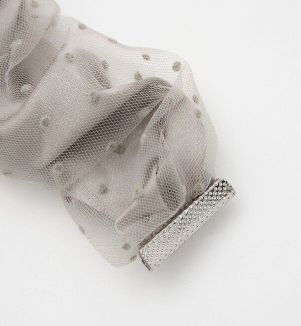 UNITED ARROWS green label relaxing「【WEB限定】チュール ヘアカフ（ドット）クラップカフ / ポニーフック / フックポニー」|ヘアゴム・シュシュ|