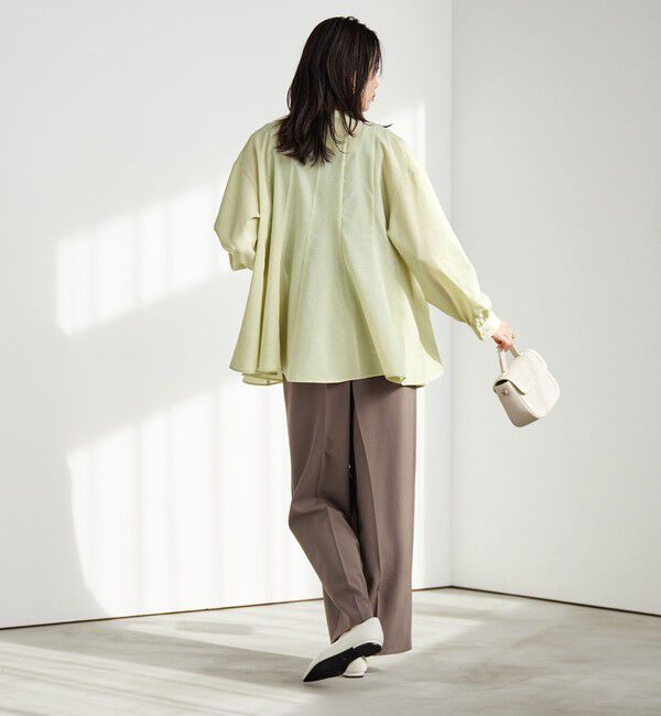 UNITED ARROWS green label relaxing「［size SHORTあり］ミルフィーユ フレア ブラウス」|シャツ・ブラウス|