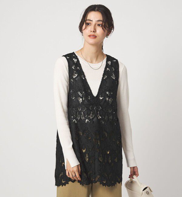 UNITED ARROWS green label relaxing「レース ノースリーブ ブラウス」|シャツ・ブラウス|