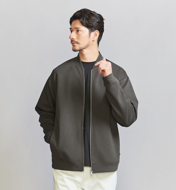 BEAUTY&YOUTH UNITED ARROWS「【WEB限定 WARDROBE SMART】ダブルニット ジップブルゾン/セットアップ対応」|ブルゾン・スタジャン|