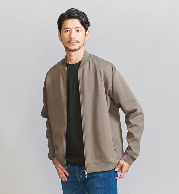 BEAUTY&YOUTH UNITED ARROWS「【WEB限定 WARDROBE SMART】ダブルニット ジップブルゾン/セットアップ対応」|ブルゾン・スタジャン|