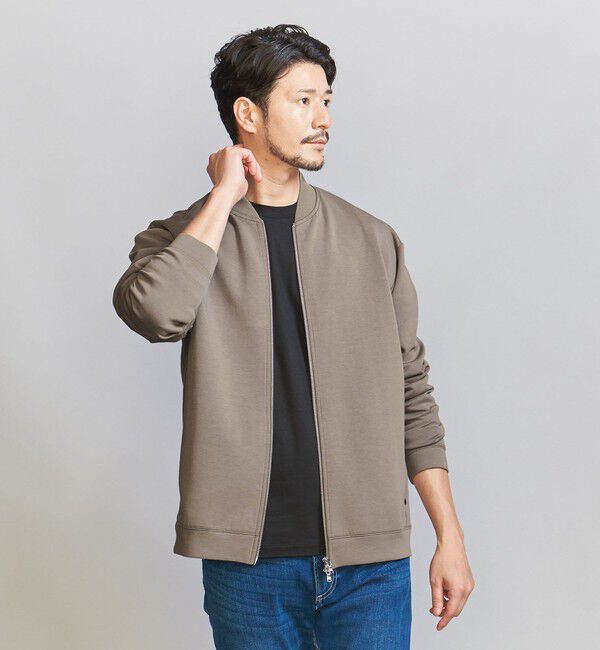 BEAUTY&YOUTH UNITED ARROWS「【WEB限定 WARDROBE SMART】ダブルニット ジップブルゾン/セットアップ対応」|ブルゾン・スタジャン|