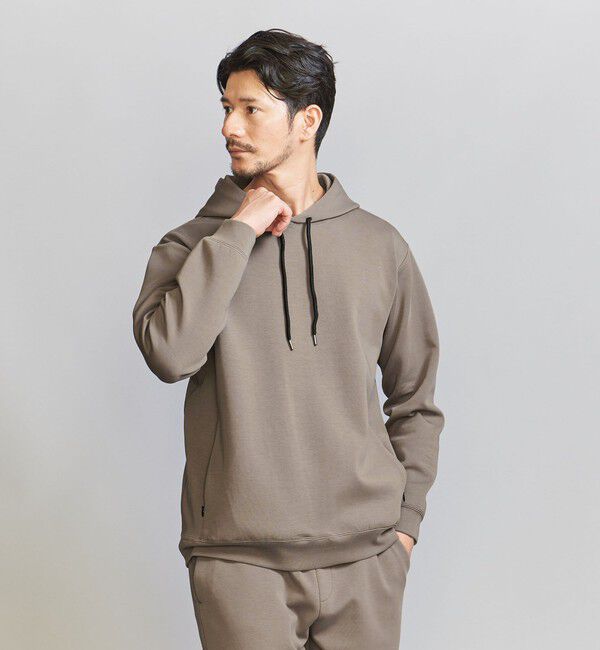 BEAUTY&YOUTH UNITED ARROWS「【WEB限定 WARDROBE SMART】ダブルニット  スウェット パーカー/セットアップ対応」|パーカー|OLIVE