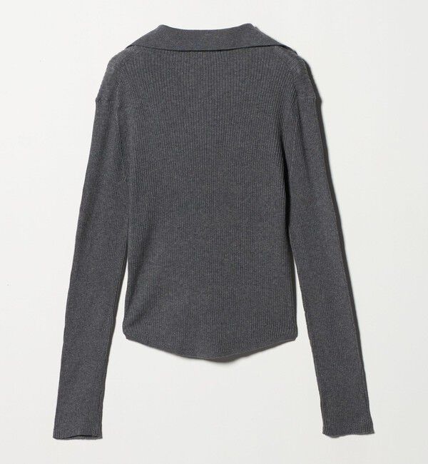 BEAUTY&YOUTH UNITED ARROWS「コットンリブ オープンカラーニット ウォッシャブル」|ニット・セーター|