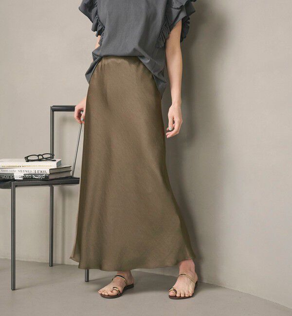 BEAUTY&YOUTH UNITED ARROWS「ポリエステルサテン マーメイドフレアスカート」|スカート|